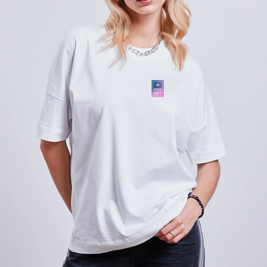Stay Focused unisex oversize organic T-shirt - white