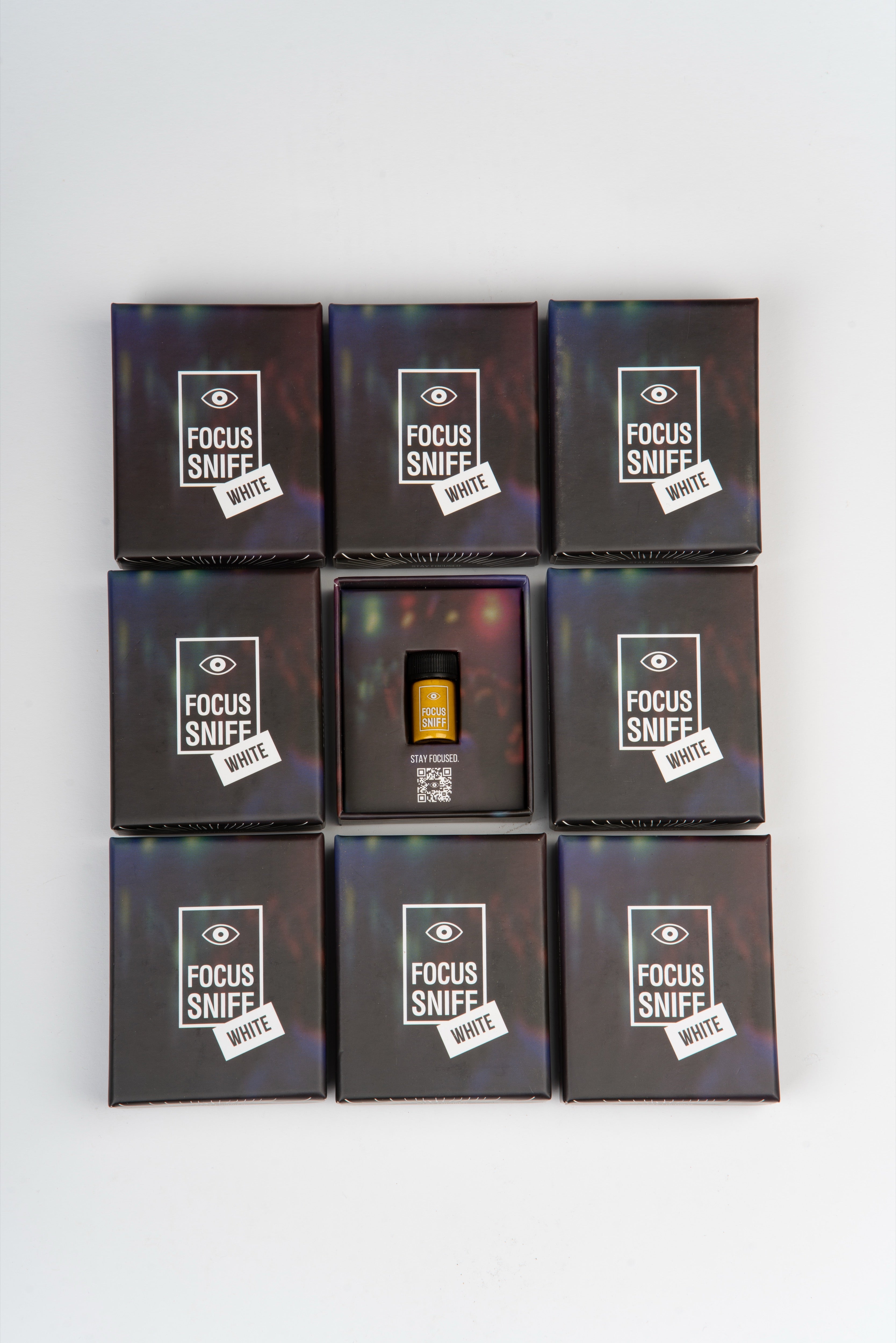 Focus Sniff White Geschenkboxen mit Energie-Booster Flasche